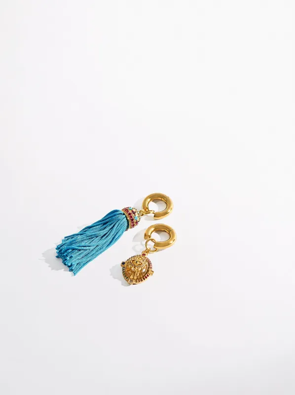 SULTANS, SCRIBES & SHAMANS TASSEL EARRINGS GOLD sold by Camilla