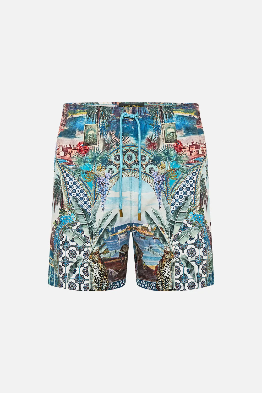 MID LENGTH BOARDSHORT WITH ELASTIC WAIST POSTCARDS & PALM TREES sold by Camilla product image thumbnail 3