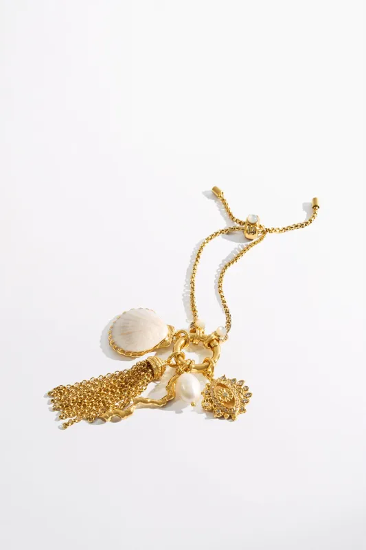 ENCHANTED OCEANIA ADJUSTABLE CHARM BRACELET GOLD sold by Camilla