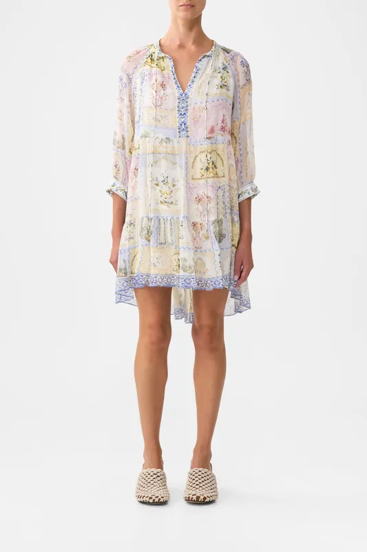 SHORT GATHERED PANEL DRESS BOTANICAL BALLADS sold by Camilla