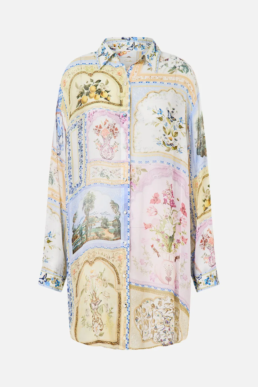 SHIRT TUNIC WITH SIDE BUTTONS BOTANICAL BALLADS sold by Camilla product image thumbnail 3