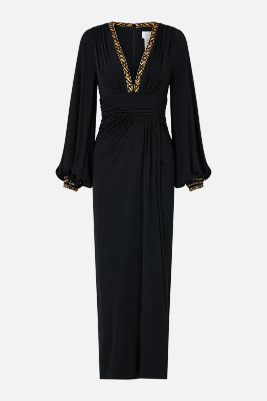 WAISTED DRAPED JERSEY DRESS OTTOMAN ELEGANCE sold by Camilla