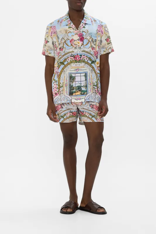 SHORT SLEEVE CAMP COLLARED SHIRT TILED IN TIME sold by Camilla