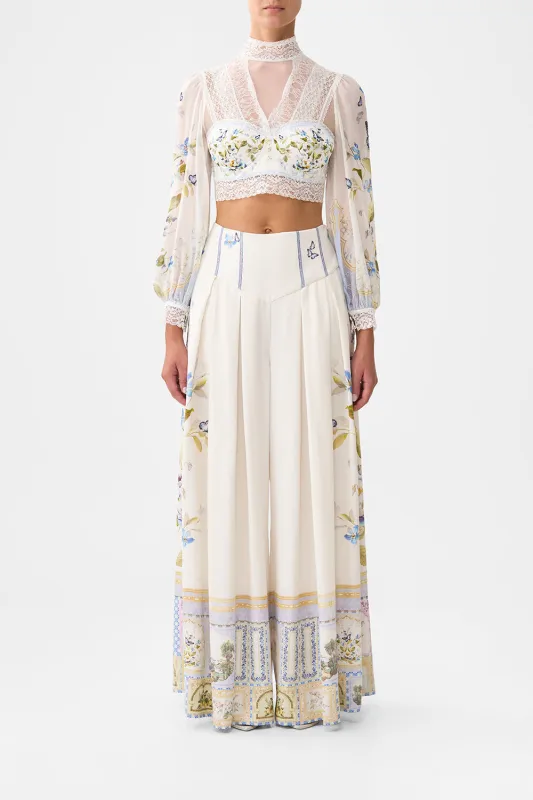 CORSET WAIST WIDE LEG PANT BOTANICAL BALLADS sold by Camilla