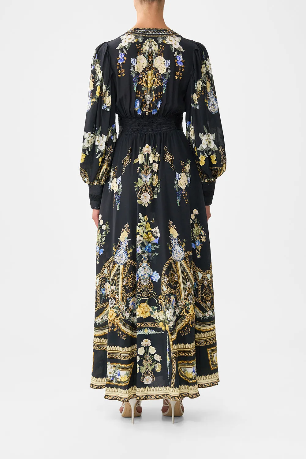 SHAPED WAISTBAND DRESS WITH GATHERED SLEEVES OTTOMAN ELEGANCE sold by Camilla product image thumbnail 2