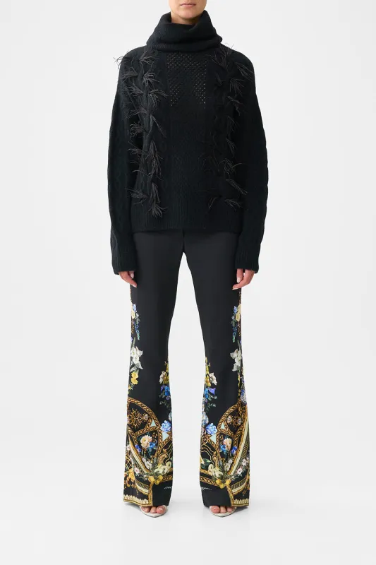 ROLL NECK JUMPER- BLACK OTTOMAN ELEGANCE made by Camilla