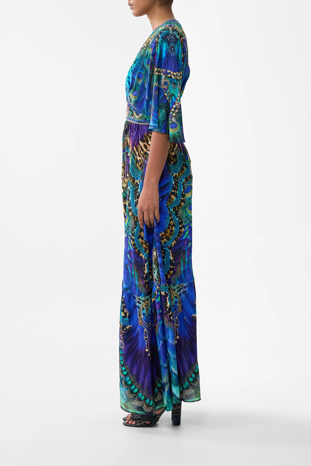 WAISTED DRESS WITH HEM RUFFLE COSMIC ZOOLOGY sold by Camilla product image thumbnail 4