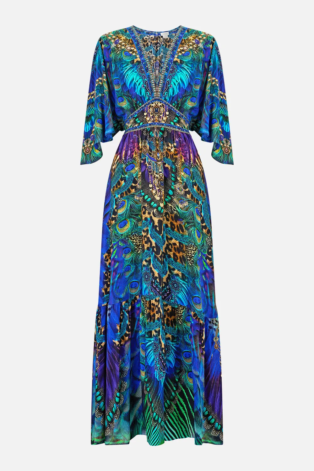 WAISTED DRESS WITH HEM RUFFLE COSMIC ZOOLOGY sold by Camilla product image thumbnail 3