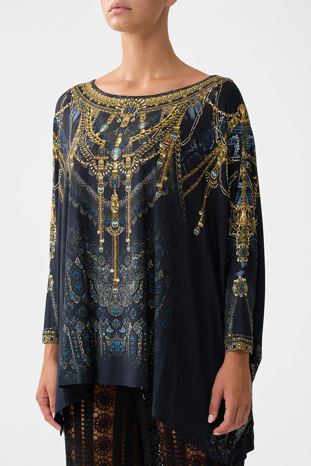 SCOOP NECK SLOUCH TEE SONG OF THE SOLSTICE sold by Camilla product image thumbnail 5