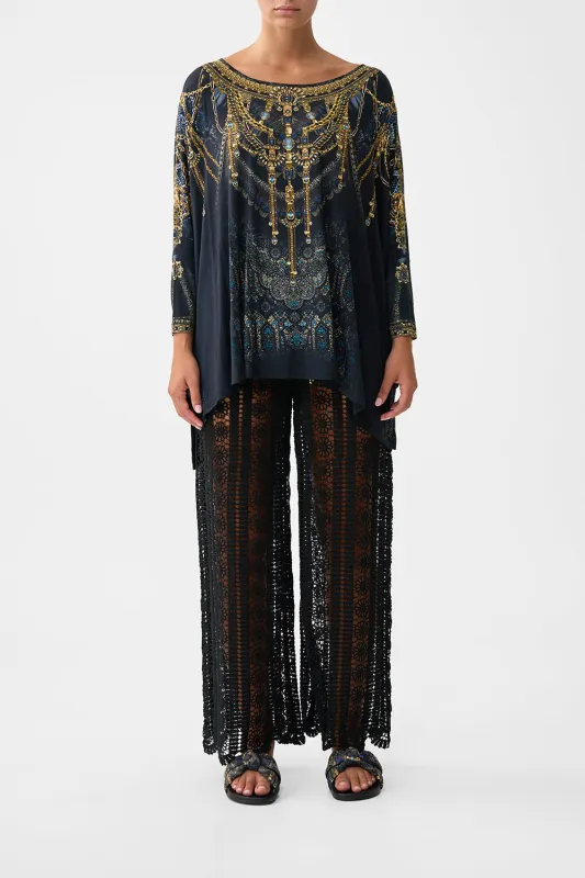 SCOOP NECK SLOUCH TEE SONG OF THE SOLSTICE sold by Camilla