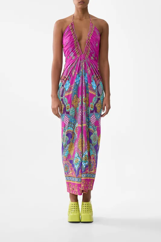 V NECK GATHERED JERSEY DRESS CONCUBINES, SULTANS & COURTIERS sold by Camilla