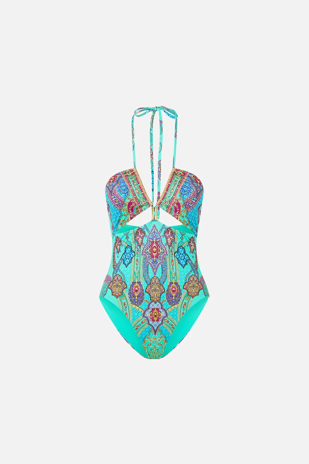 CUT OUT HALTER ONE PIECE WITH FRONT TRIM THE CONCUBINES CORRIDOR sold by Camilla product image thumbnail 3