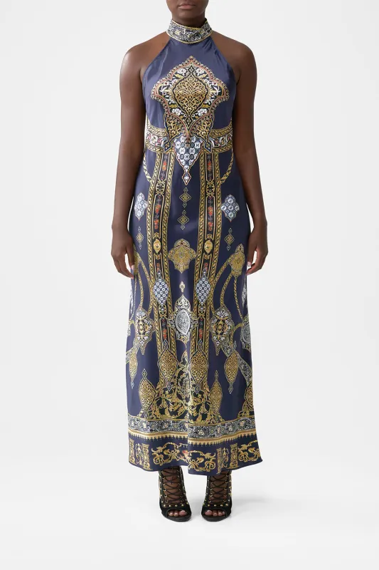 HIGH NECK BIAS DRESS THE IMPERIAL GATE sold by Camilla