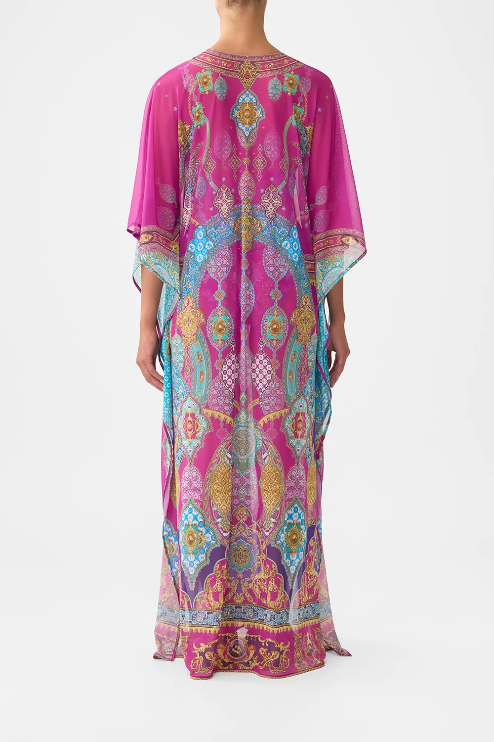 LONG V NECK KAFTAN WITH RING FRONT TRIM CONCUBINES, SULTANS & COURTIERS sold by Camilla product image thumbnail 2