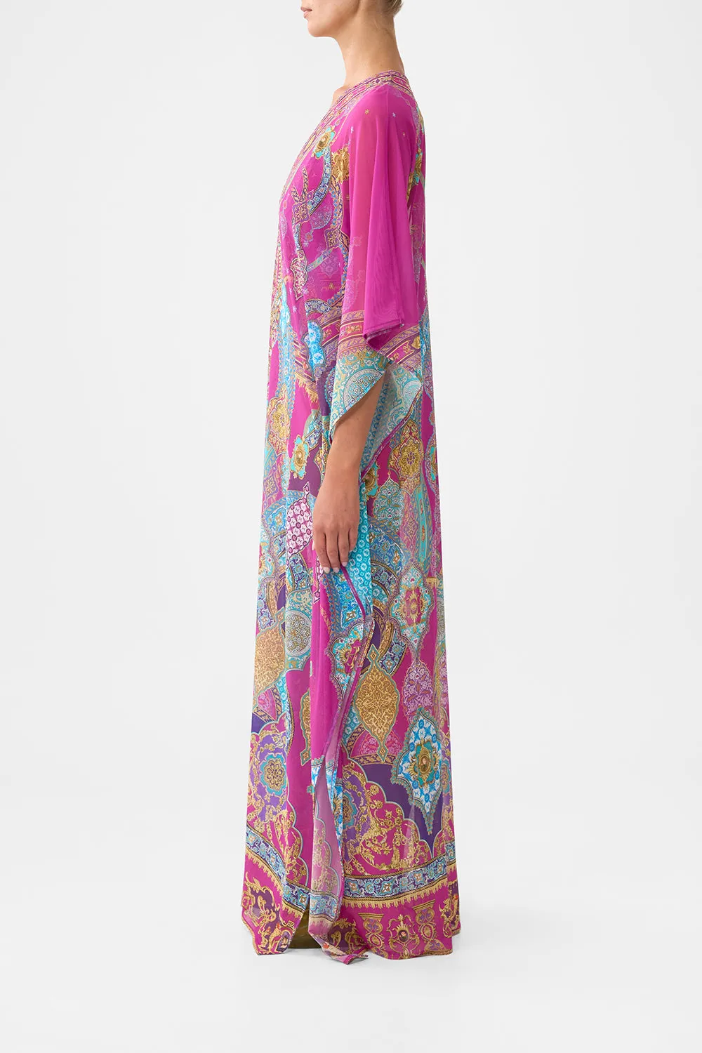 LONG V NECK KAFTAN WITH RING FRONT TRIM CONCUBINES, SULTANS & COURTIERS sold by Camilla product image thumbnail 4