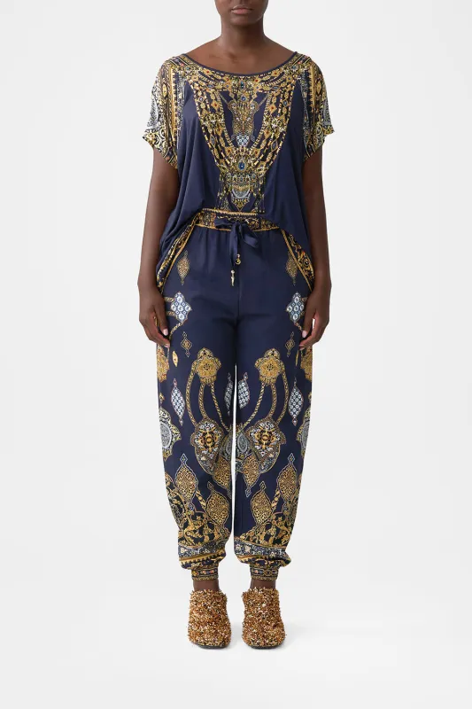 JERSEY TRACK PANT WITH SILK DETAILS THE IMPERIAL GATE sold by Camilla