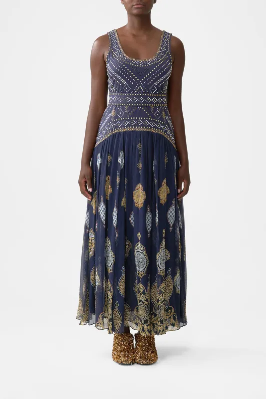 JERSEY TANK DRESS WITH CONTRAST SKIRT THE IMPERIAL GATE sold by Camilla