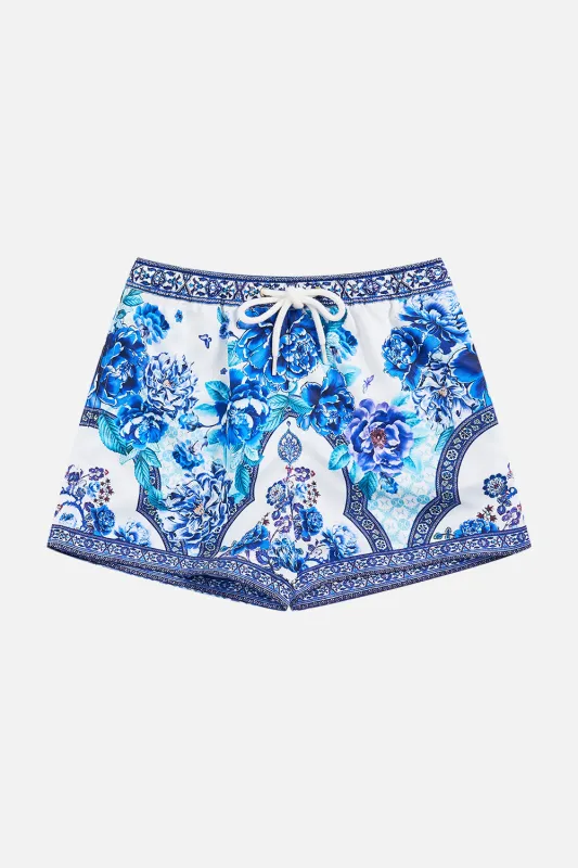 BOYS MID LENGTH BOARDSHORT W ELASTIC WAIST A CERAMIC GARDEN sold by Camilla