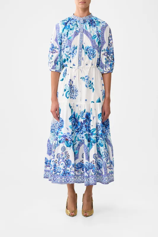 PUFF SLEEVE MIDI SHIRT DRESS A CERAMIC GARDEN sold by Camilla