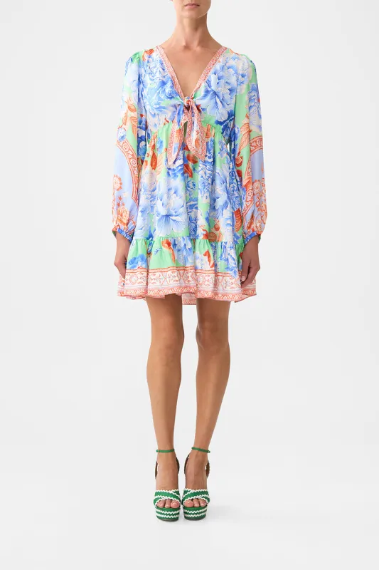SHORT TIE FRONT BLOUSON DRESS TOPKAPI POP sold by Camilla