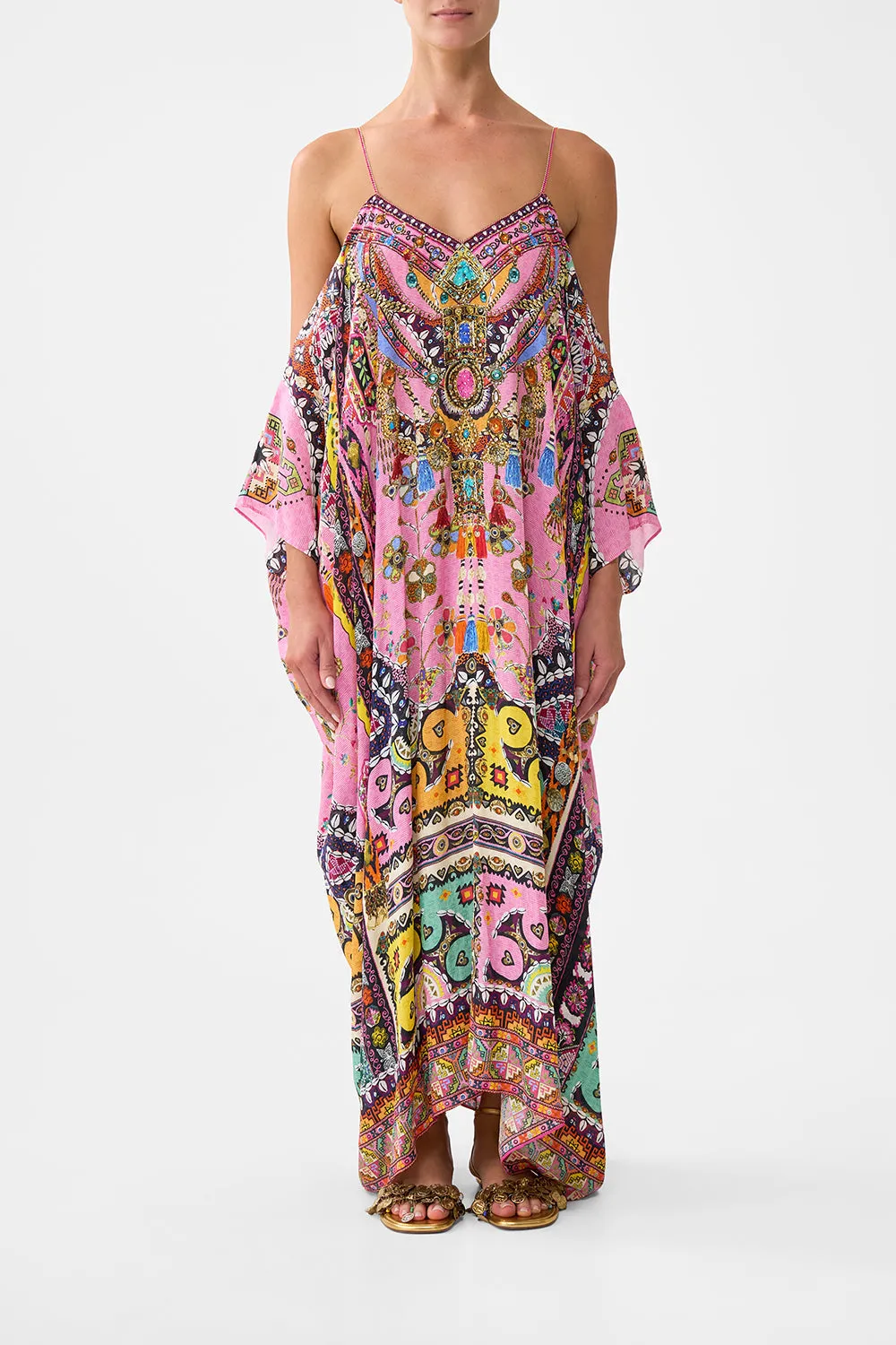DROP SHOULDER STRAP KAFTAN PATCHWORK PANORAMA sold by Camilla