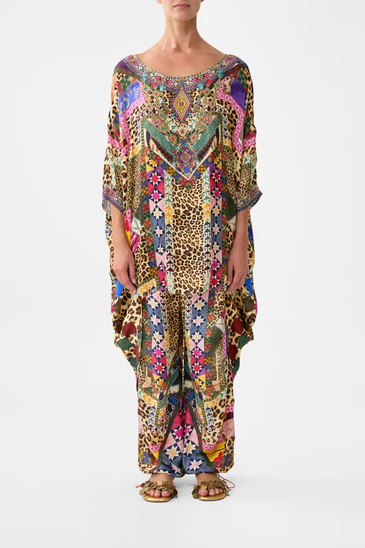 SCOOP BACK HEM DRESS EMBROIDERED EVER AFTER made by Camilla