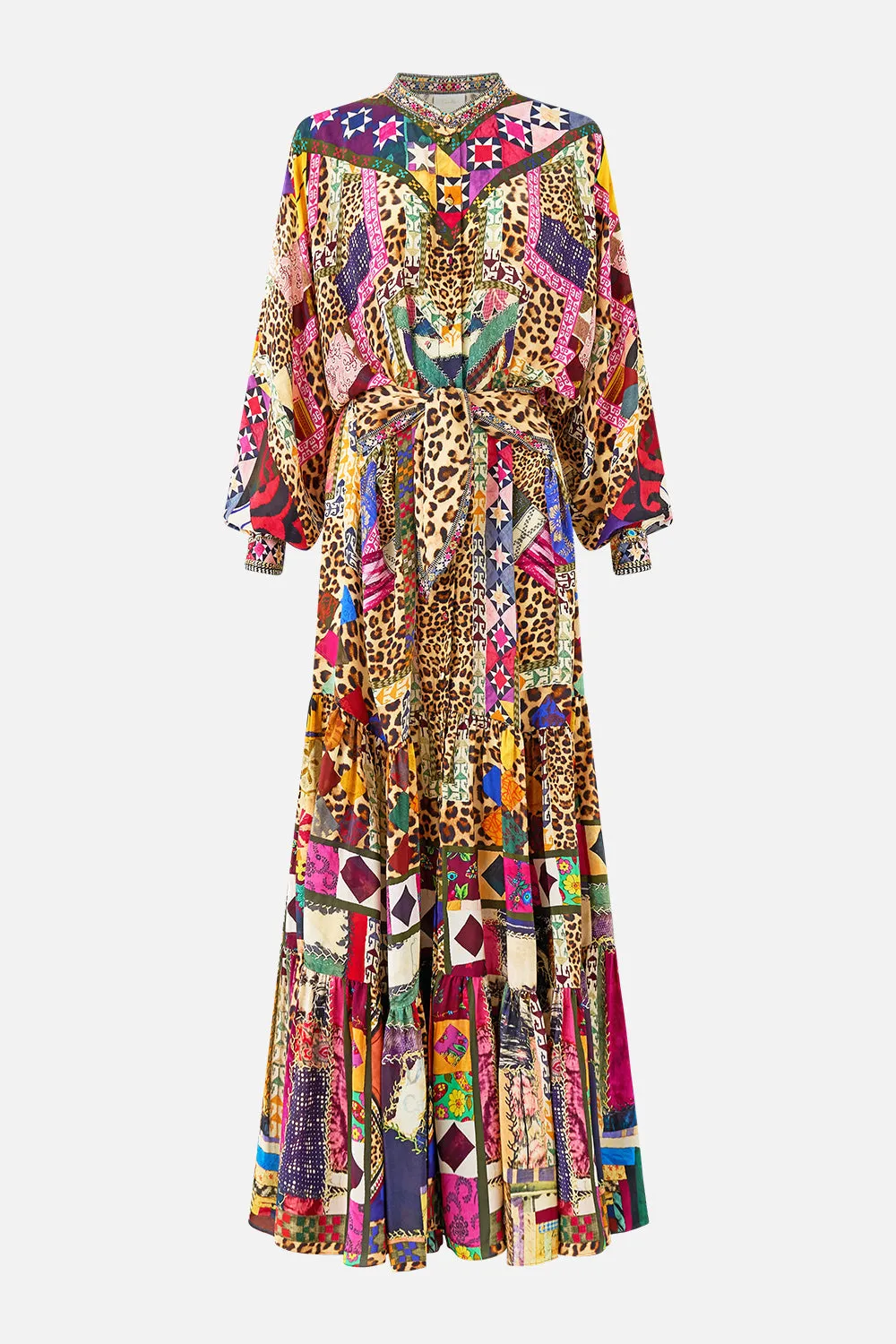 TIERED SHIRTDRESS WITH WIDE WAIST TIE EMBROIDERED EVER AFTER sold by Camilla product image thumbnail 4