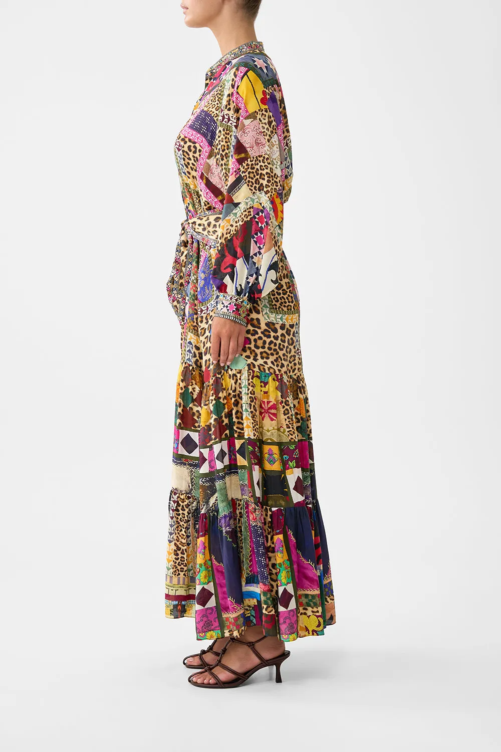 TIERED SHIRTDRESS WITH WIDE WAIST TIE EMBROIDERED EVER AFTER sold by Camilla product image thumbnail 3