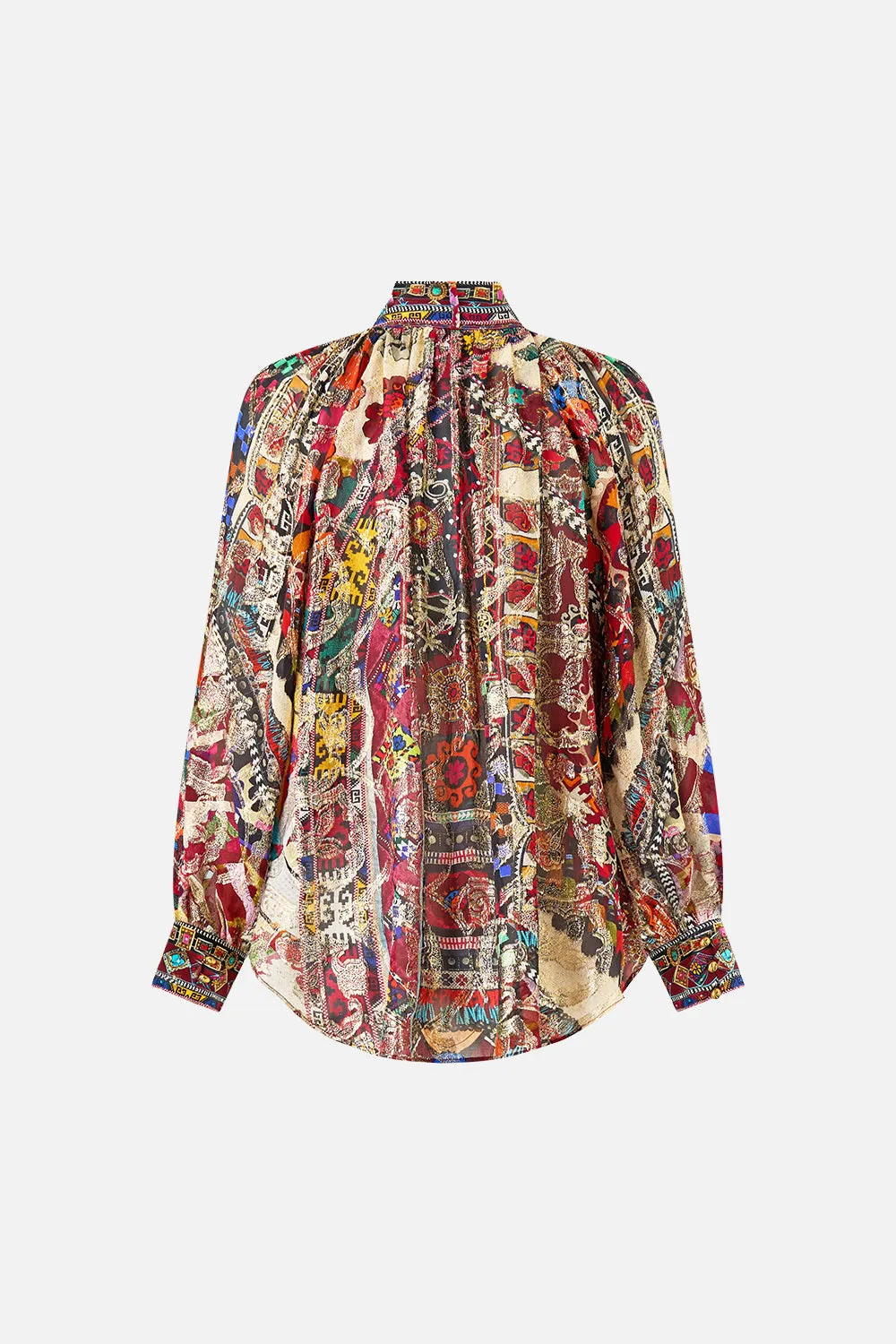 DETACHABLE PUSSY BOW RAGLAN BLOUSE PATCHWORK ALCHEMY sold by Camilla product image thumbnail 2