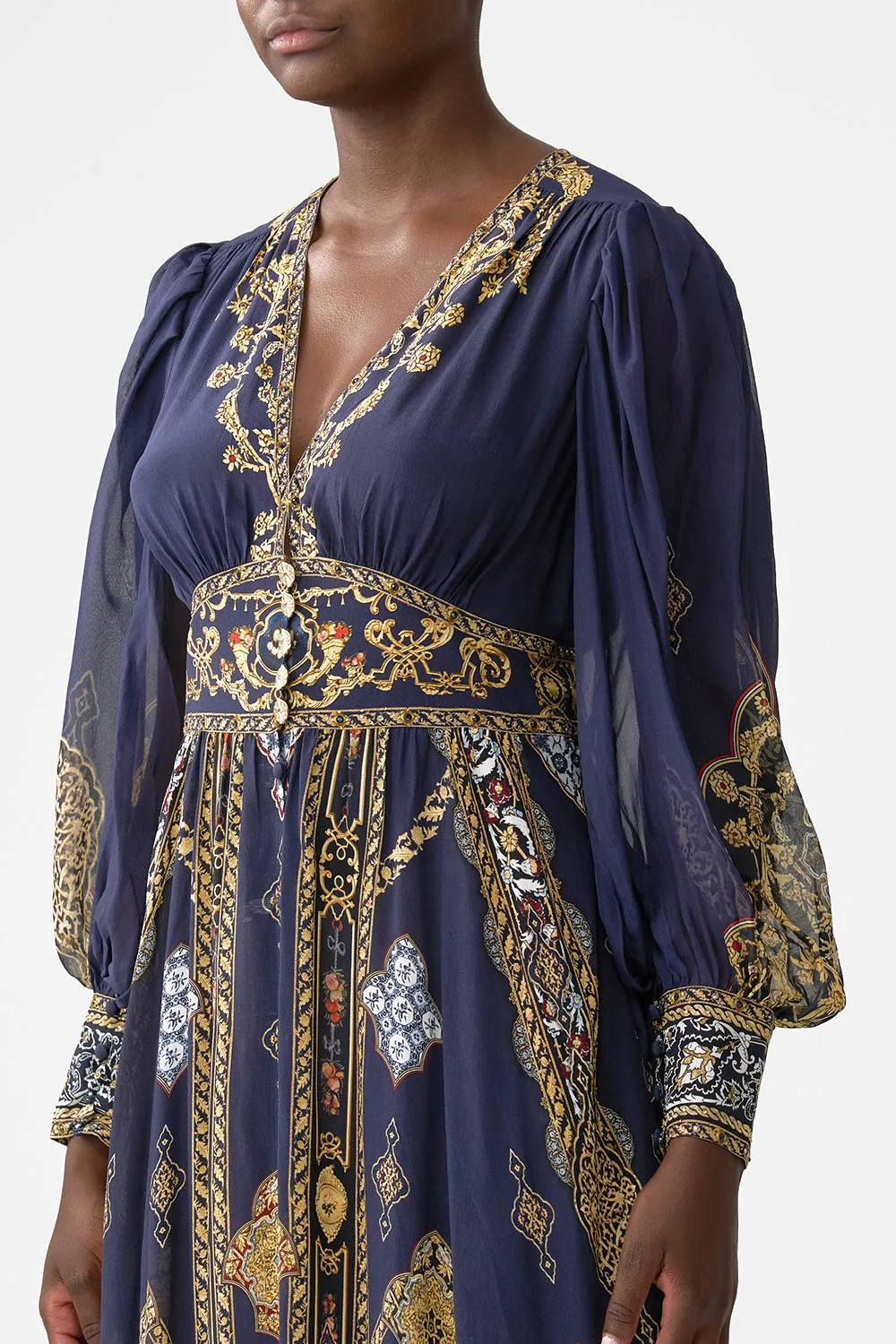 SHAPED WAISTBAND DRESS WITH GATHERED SLEEVES THE IMPERIAL GATE sold by Camilla product image thumbnail 5