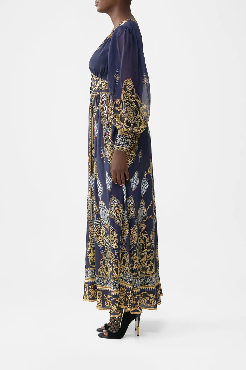 SHAPED WAISTBAND DRESS WITH GATHERED SLEEVES THE IMPERIAL GATE sold by Camilla product image thumbnail 4