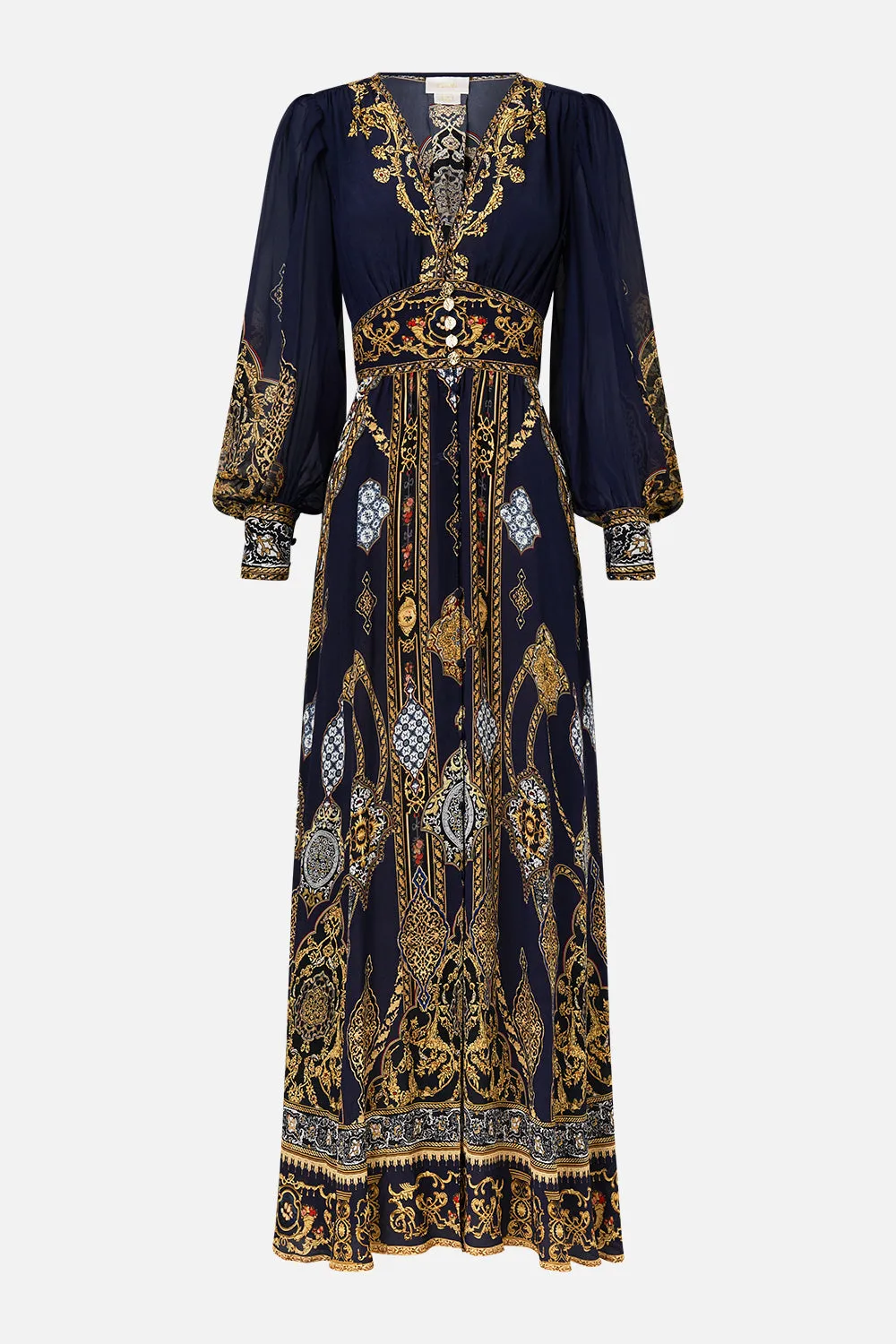 SHAPED WAISTBAND DRESS WITH GATHERED SLEEVES THE IMPERIAL GATE sold by Camilla product image thumbnail 3