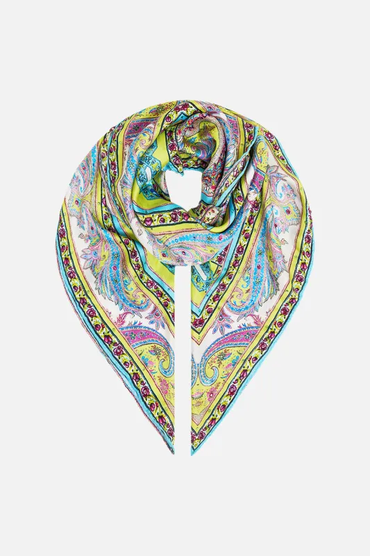 LARGE CRYSTALLED SILK SQUARE SCARF MAGIC CARPET RIDE sold by Camilla