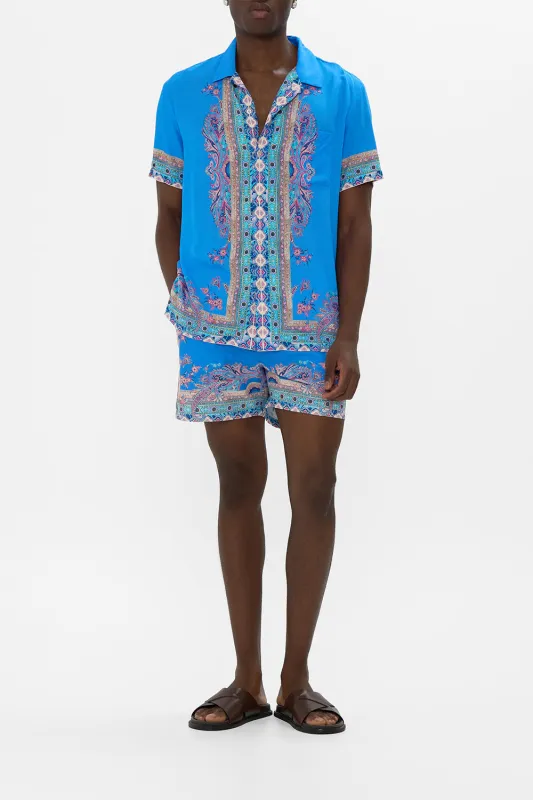 SHORT SLEEVE CAMP COLLARED SHIRT FOOTSTEPS IN FOLKLORE sold by Camilla