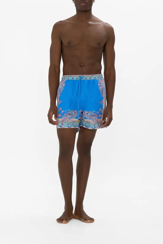 MID LENGTH BOARDSHORT WITH ELASTIC WAIST FOOTSTEPS IN FOLKLORE sold by Camilla