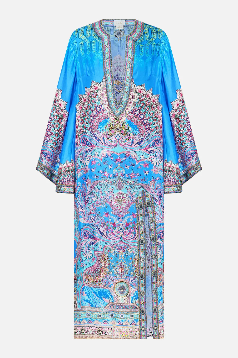 DEEP V NECK HARDWARE KAFTAN FOOTSTEPS IN FOLKLORE sold by Camilla product image thumbnail 3