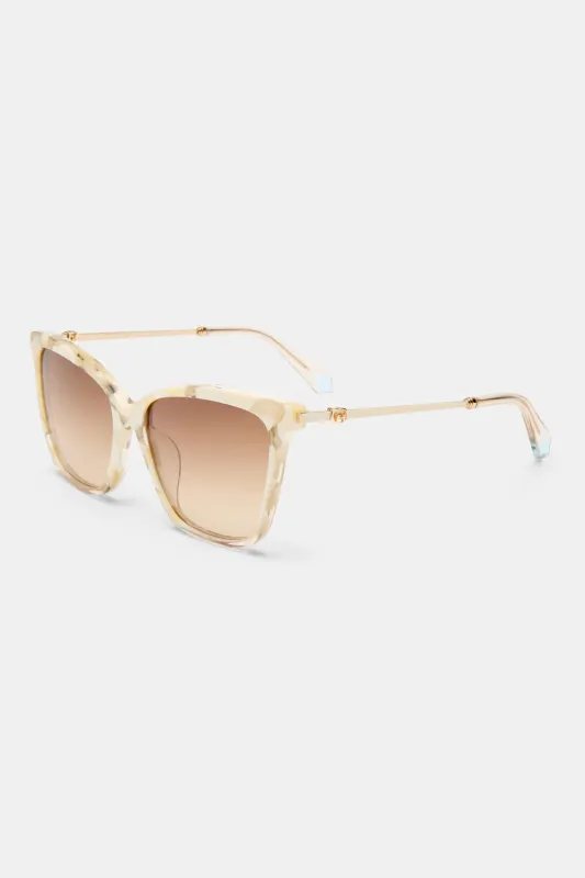 DEEP SEA DIVE SUNGLASSES IVORY MARBLE / LINEN sold by Camilla