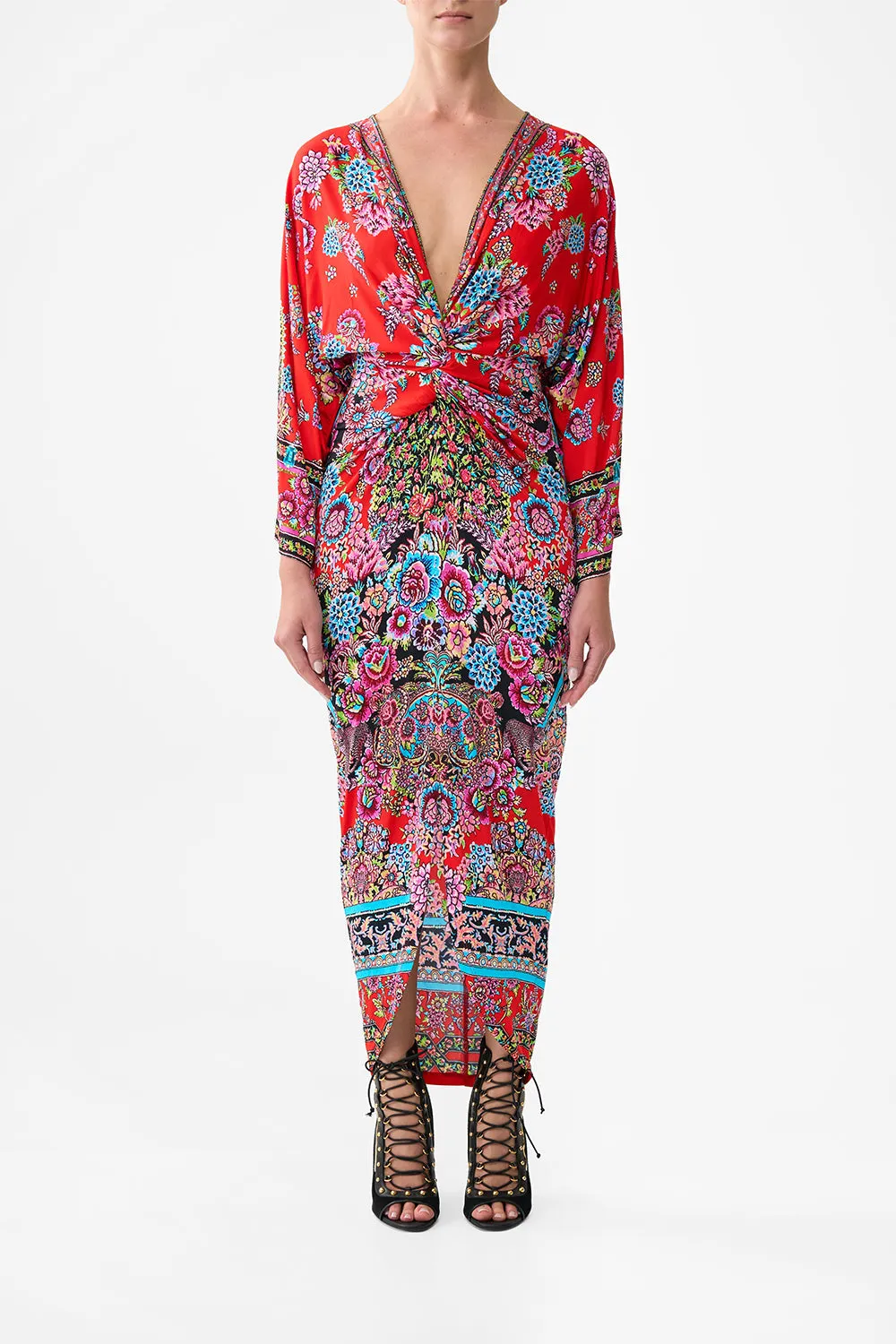 LONG SPLIT FRONT TWIST DRESS ARTISANS OF ANATOLIA sold by Camilla
