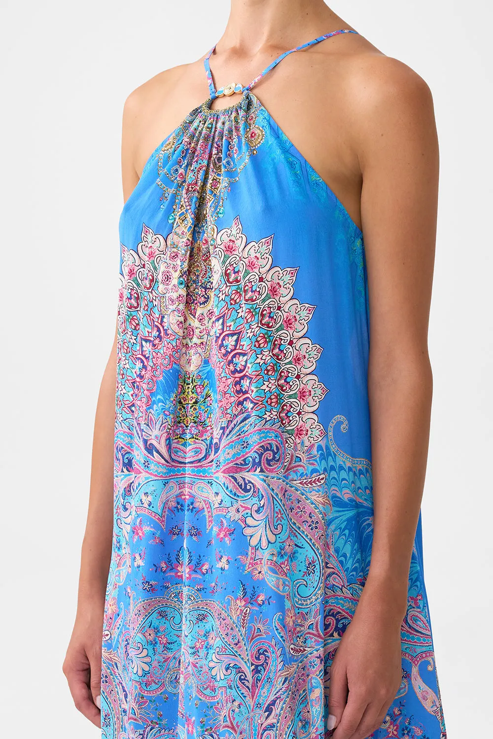 GATHER NECK HARDWARE MAXI DRESS FOOTSTEPS IN FOLKLORE sold by Camilla product image thumbnail 5