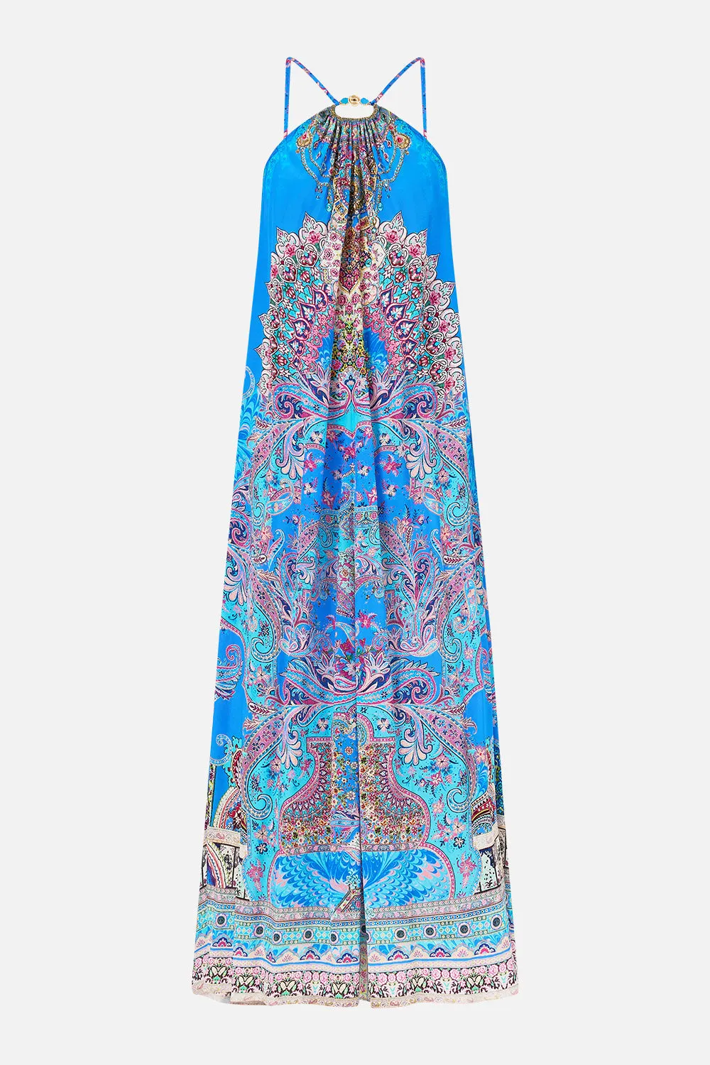 GATHER NECK HARDWARE MAXI DRESS FOOTSTEPS IN FOLKLORE sold by Camilla product image thumbnail 3