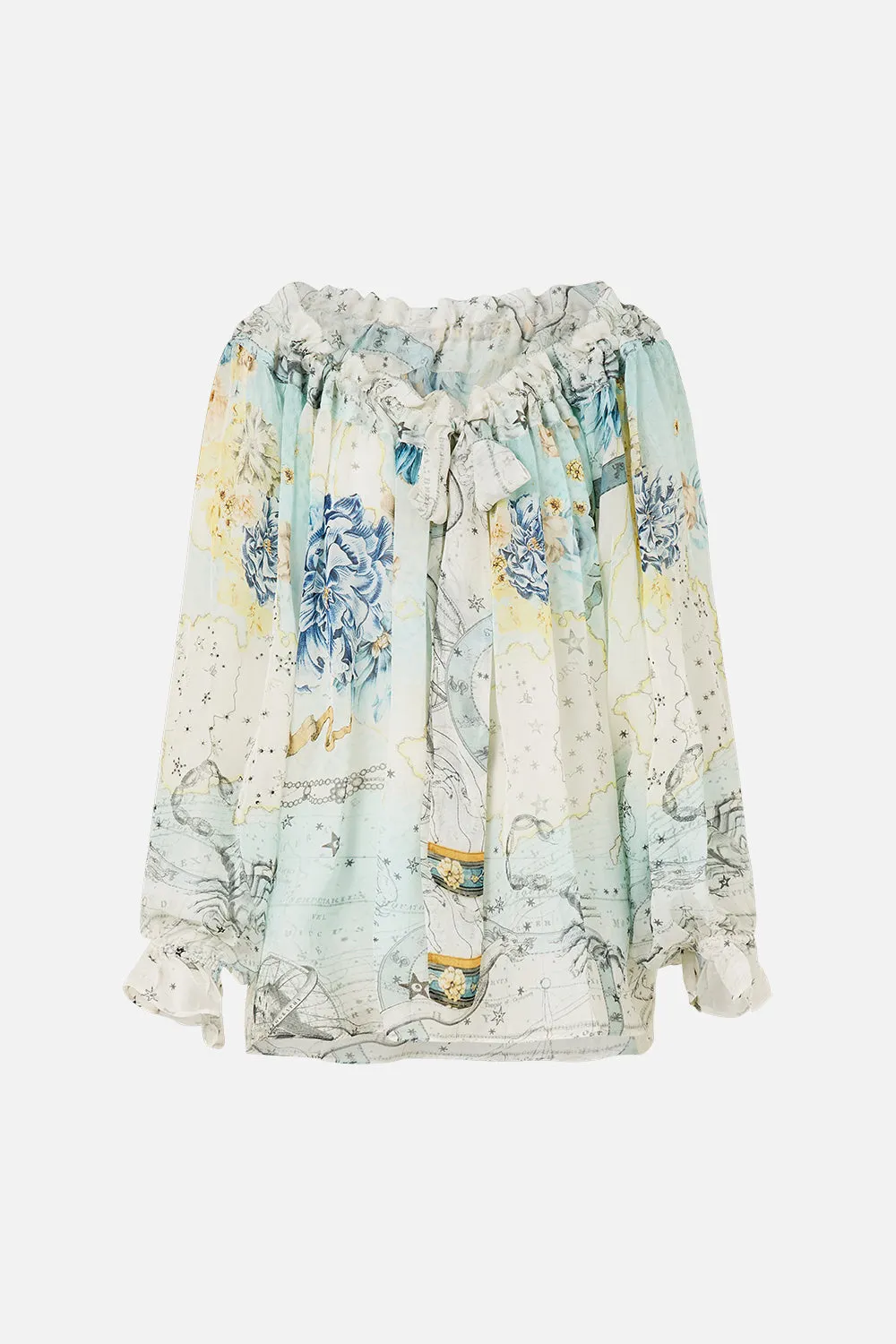 ROUND NECK GATHERED BLOUSE MY LUCKY STARS sold by Camilla product image thumbnail 3