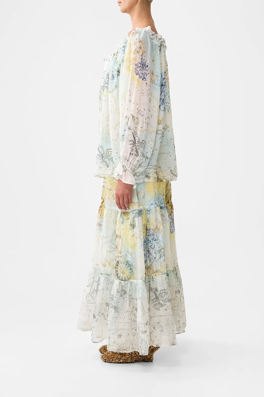 ROUND NECK GATHERED BLOUSE MY LUCKY STARS sold by Camilla product image thumbnail 4