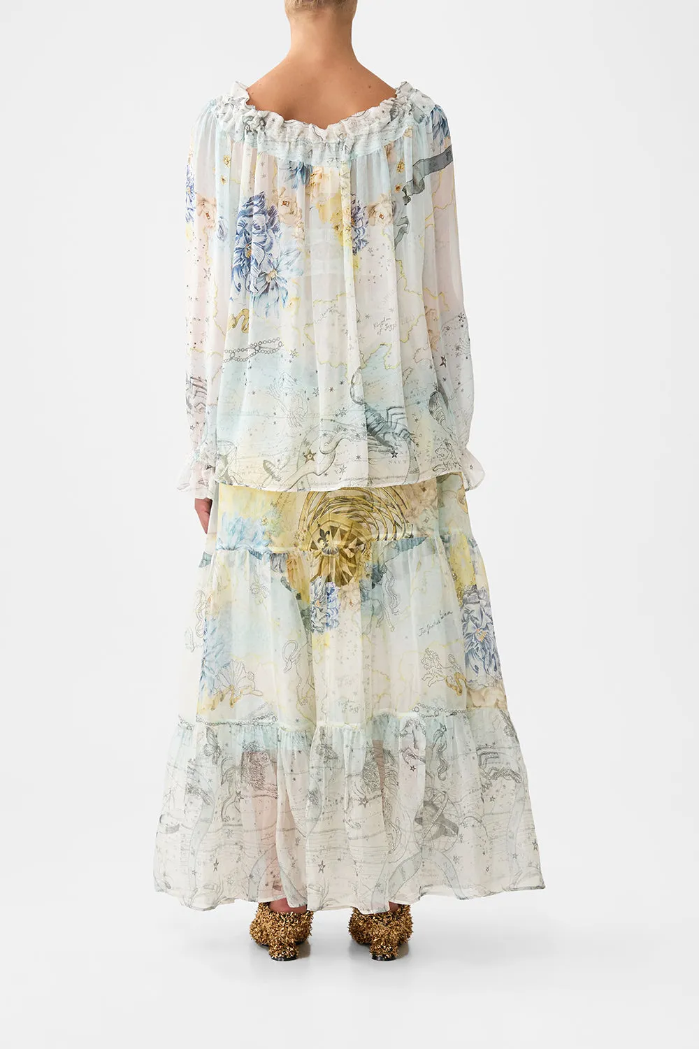 ROUND NECK GATHERED BLOUSE MY LUCKY STARS sold by Camilla product image thumbnail 2