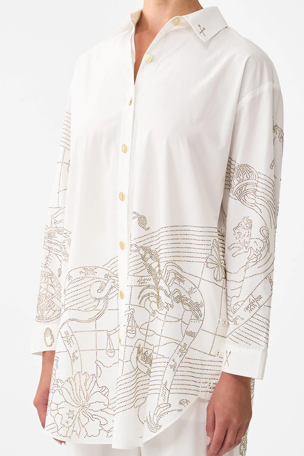 SHIRT TUNIC WITH SIDE BUTTONS HOUSE OF HOROSCOPES sold by Camilla product image thumbnail 5