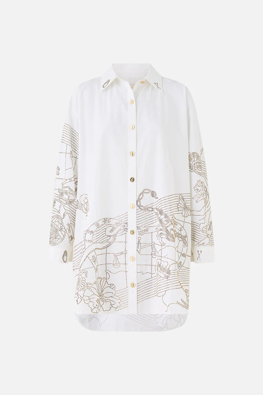 SHIRT TUNIC WITH SIDE BUTTONS HOUSE OF HOROSCOPES sold by Camilla product image thumbnail 3