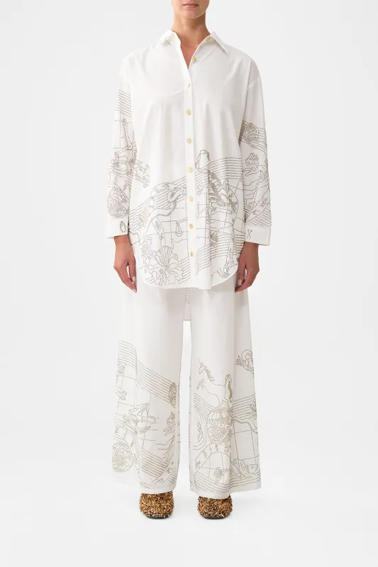 SHIRT TUNIC WITH SIDE BUTTONS HOUSE OF HOROSCOPES made by Camilla