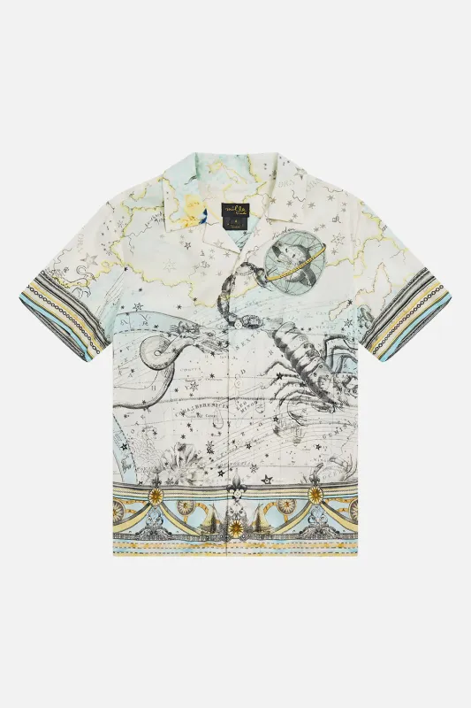 BOYS SHORT SLEEVE CAMP COLLARED SHIRT MY LUCKY STARS sold by Camilla