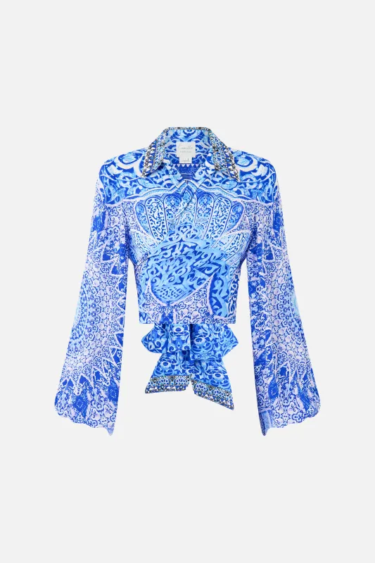 CROPPED WRAP SHIRT THE BOSPHOROUS sold by Camilla