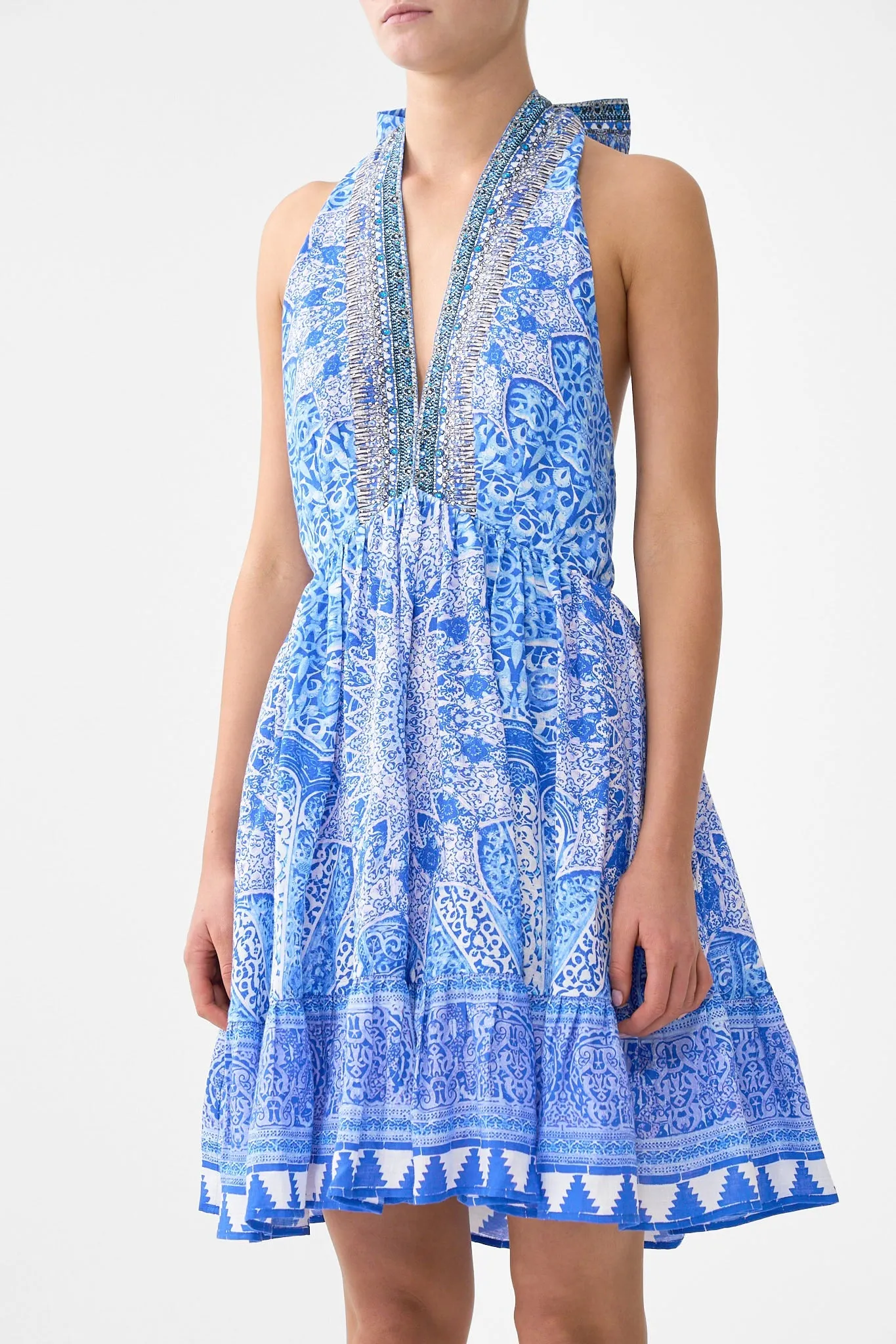 RUFFLE HEM HALTER SHORT DRESS THE BOSPHOROUS sold by Camilla product image thumbnail 4