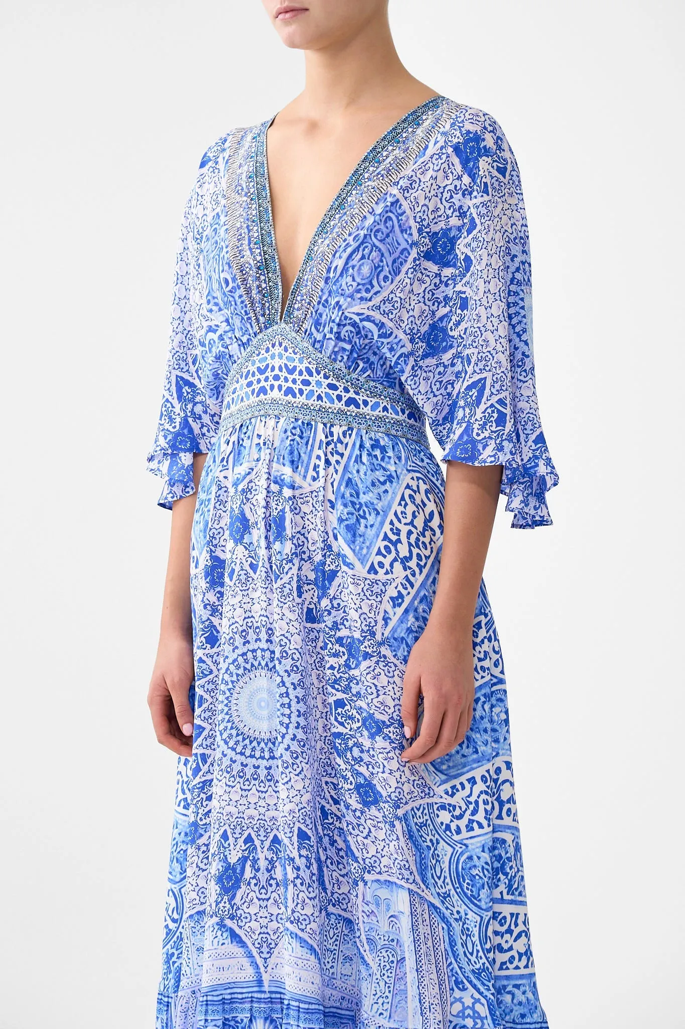 WAISTED DRESS WITH HEM RUFFLE THE BOSPHOROUS sold by Camilla product image thumbnail 5